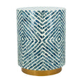 14" Round Accent Stool with Gold Base