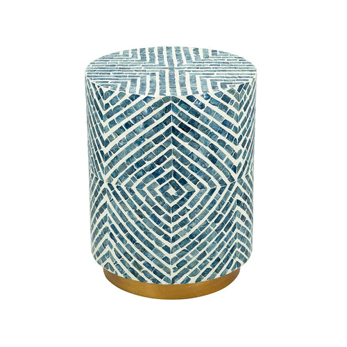 14" Round Accent Stool with Gold Base