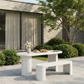 2 Piece Modern Outdoor Concrete Dining Set - Terrazzo
