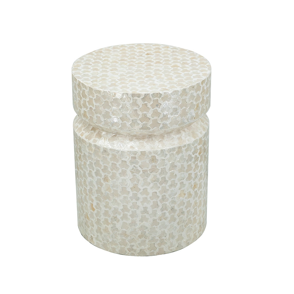 14" Round Wooden Accent Stool with Natural Wood Finish - 18" Height