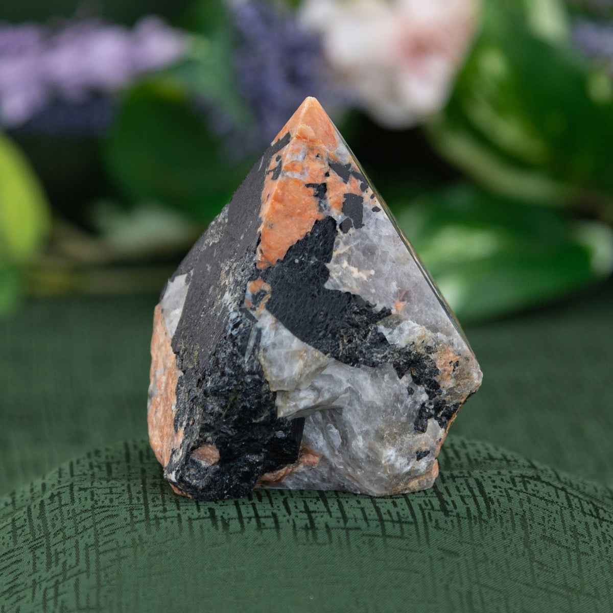 Black Tourmaline with Feldspar