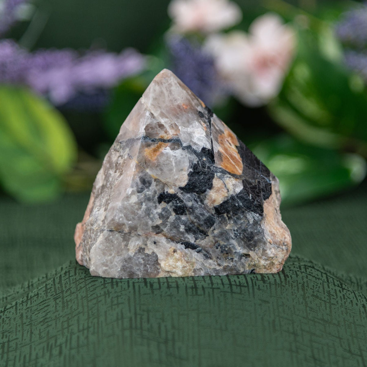 Black Tourmaline with Feldspar