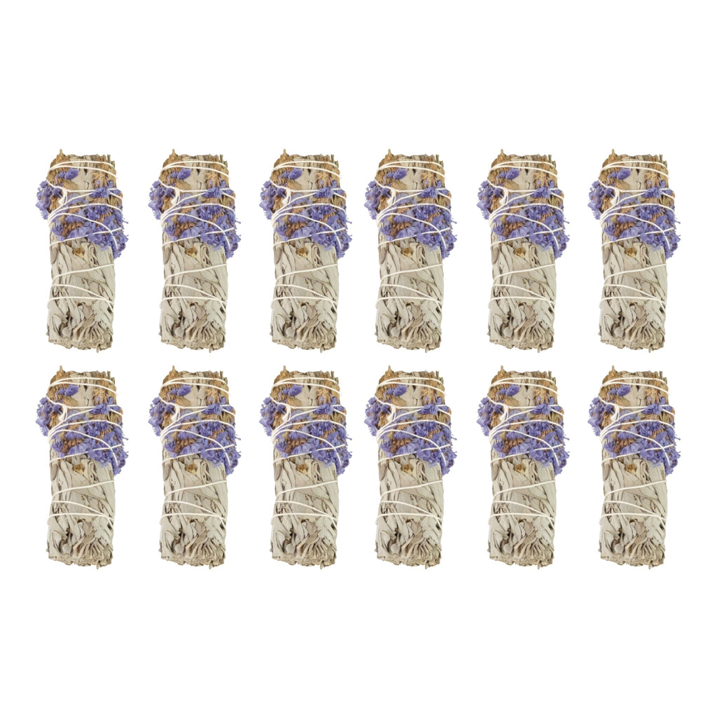 White Sage with Flowers Smudge Stick