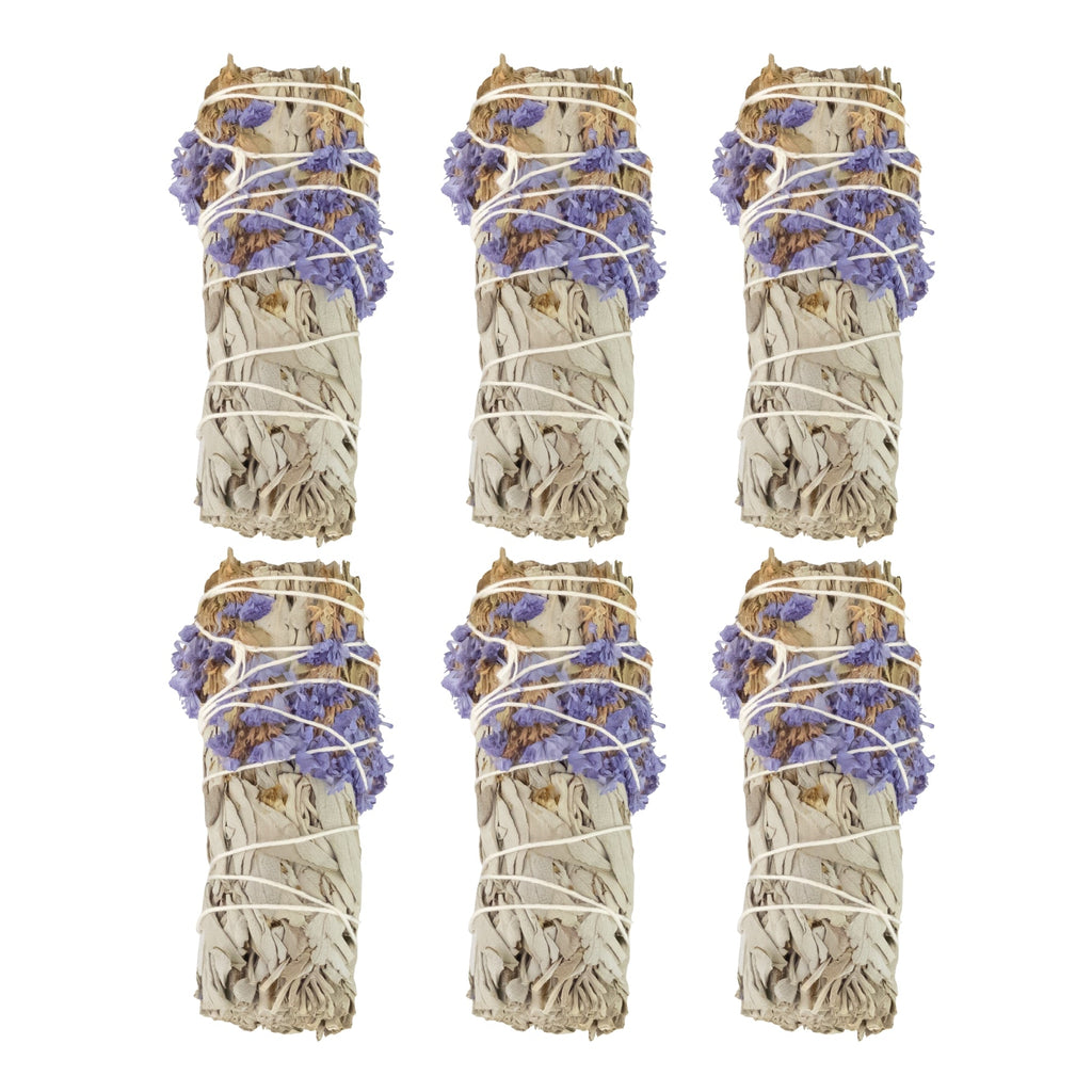 White Sage with Flowers Smudge Stick