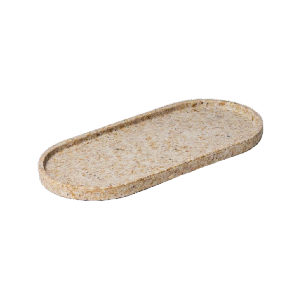Upcycled Oval Tray: Rice Husk