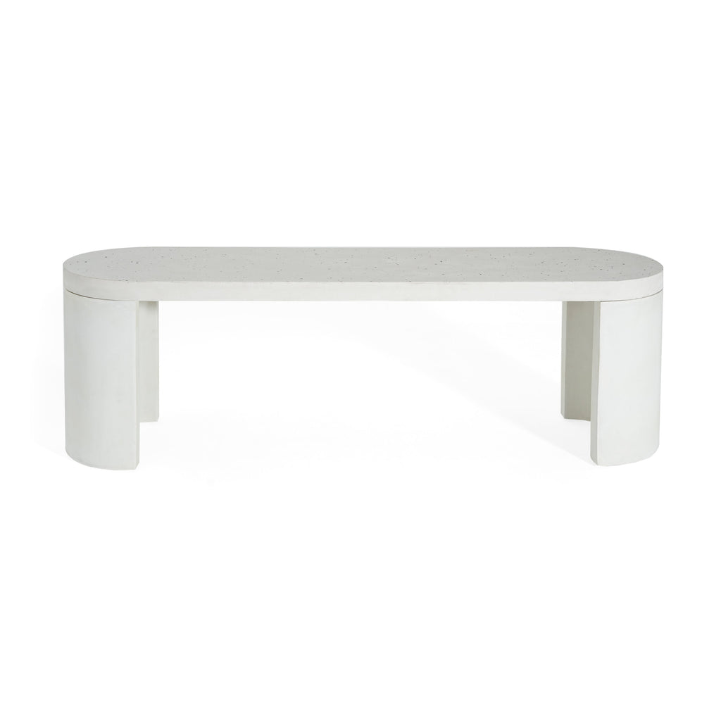 2 Piece Modern Outdoor Concrete Dining Set - Terrazzo