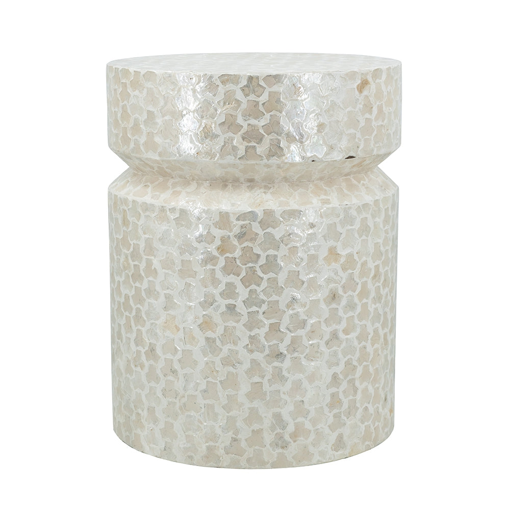14" Round Wooden Accent Stool with Natural Wood Finish - 18" Height