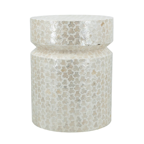 14" Round Wooden Accent Stool with Natural Wood Finish - 18" Height