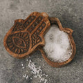 Wood Salt Cellar | Hamsa